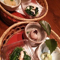 にかい笹木 - コース 先付け 苦手なものは交換してもらえたよ