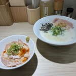らぁめん 希いろ - 鯛白湯ラーメンと肉炙り丼(わさび)('26/04/04)