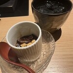 飛驒牛一頭家 馬喰一代 名古屋WEST - お通しのシチュー。お肉そのものの美味しさが十二分に伝わりました