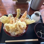 三日月庵 - 海鮮天丼1450円