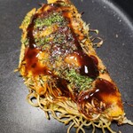 ボストン - (オマケ)焼いてくれたお好み焼♪食べかけww