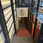 つるとんたん - お店は地下です。帰り際は階段の上まで行列が！