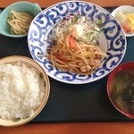 堀かわ - 日替り定食(豚生姜焼き)(500円)