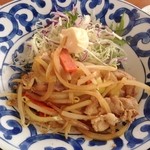 堀かわ - 野菜多めな豚生姜焼き