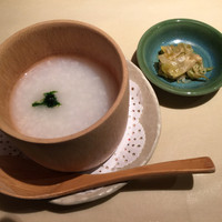 晁隆房 - 中国粥とザーサイ