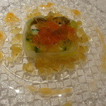 リストランテ サクラ - オマール海老と下仁田葱のテリーヌ、コンソメのジュレ