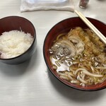 一膳 - 天麩羅うどん、ライス