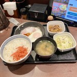吉野家 - 料理写真:ハムエッグ牛小鉢朝食567円