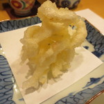 新ばし 星野 - 揚げものは宍道湖の白魚です。
