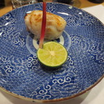 新ばし 星野 - 焼物は丹後ぐじのあみがさ焼き。塩で焼き、酒でひとはけしたそうです。