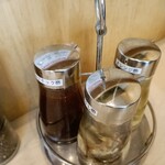 鶏白湯そば 燠 - お酢各種