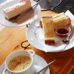 メイミーズ - ブランチセット（ホットチーズサンド/チーズケーキ）800円　2015/02