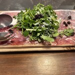 TORAのお肉屋さん - クレソンのサラダ、生ハムで巻いて食べる