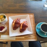 エフシャープ - 料理写真:クロワッサンたまごサンドセット