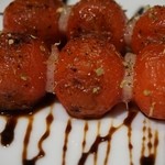 大銀杏 - トマトが焼かれ甘みが増し、そこにバルサミコ酢。