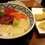天○ - 天ぷら＆海鮮丼のセット　1600円くらい