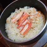 和食　貴山 - 季節の炊き込みご飯「蟹」２０１５年２月