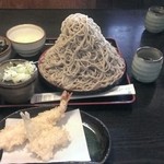 味奈登庵  - 『富士山もり』+海老天、キス天に海苔と大根おろし。これで1000円(笑)
            