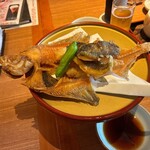 庭園茶寮 みな美(皆美館) - 鯛めし御膳「福」と「禄」のカレイ煎餅揚げ