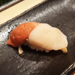 神田江戸ッ子寿司 - 肝付ホタテ