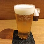 やきとり 荒木山 - プレミアムモルツ780円（税込）