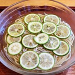 手打ちそば 花もも - すだちそば（冷）