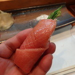 寿司栄 - 葱トロ巻き