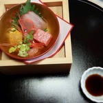 柿里砺波本店 花御堂 - 造里(鯛、海老、鰤、鮪)