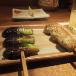 とり喜 - 小なすとつくね