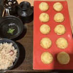 みつは - 明石焼き＋たこめし。