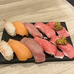 黃金出汁涮涮鍋與江戶前壽司 肉之Asatsu 梅田御初天神店 - 