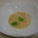 スーツァンレストラン 陳 - 2015.02 鮑と春筍の煮込み、羽衣仕立て