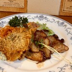 テルポリート from ユキノヤ - 白身魚のフライと生姜焼き
