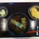 天ぷらなか天 - かけそば280円+ちくわ天100円