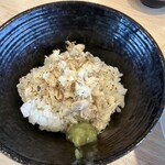 らーめん 八芯 - 追い飯は鯛のほぐし身とワサビ入り