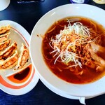 中華そば 幸楽苑 - ねぎラーメン ＋ ギョーザ