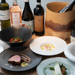Osteria Da Boo. - 料理写真:ボトル+料理