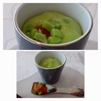 レストラン 花の木 - 空豆には添えられた野菜を入れていただきますが、いいお味ですね。