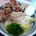 Utsu Wa - かしわ天ぶっかけうどん　＆　半熟玉子天