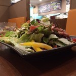 はまきた珈琲 - ベビーリーフとカリカリベーコンのシーザーサラダ（680円）_2015年2月