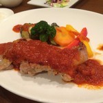 はまきた珈琲 - チキングリル（トマト・1,000円）_2015年2月