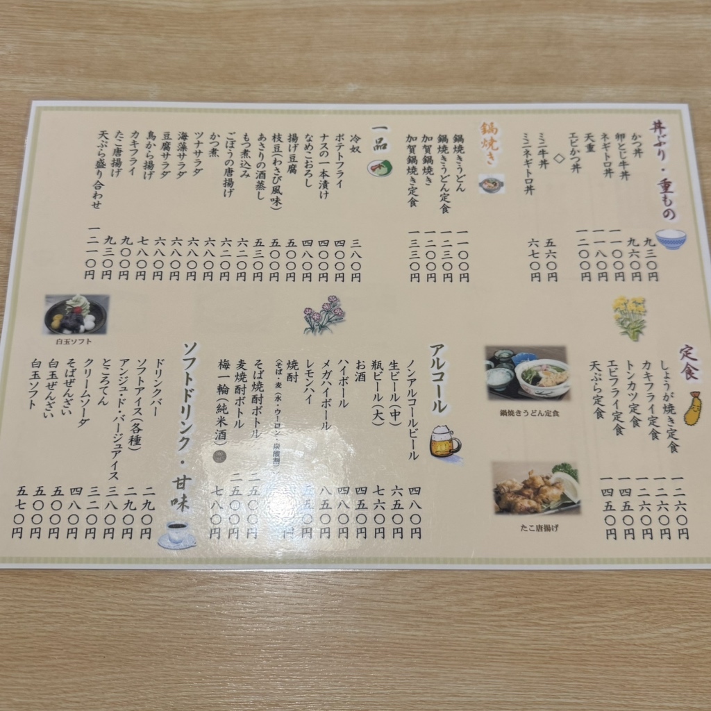 メニュー写真 : 手打ちそば うどんの店 加賀 （てうちそばうどんのみせ