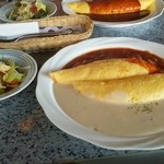 カフェ ポアロ - ペアオムライスセット