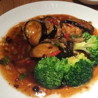 中国薬膳料理 星福 - 海老すり身と茄子の豆鼓煮