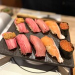 黃金出汁涮涮鍋與江戶前壽司 肉之Asatsu 梅田御初天神店 - 