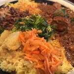 negombo33 - 次男が頼んだレギュラーサイズ2種盛りポークビンダルーとラムキーマ