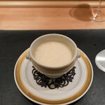 Ginza Ooishi - Truffle Sauce Flan with Soft-Boiled Egg and Mushroom Foam