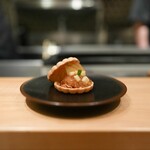 Ginza Ooishi - Foie Gras and Apple Monaka