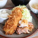 菜々家 - 【期間限定】刺身アジフライ×鶏おろし