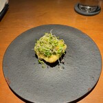 malca - 鳴門 尾崎水産 太刀魚のフリット　蕗の薹のソースアップ